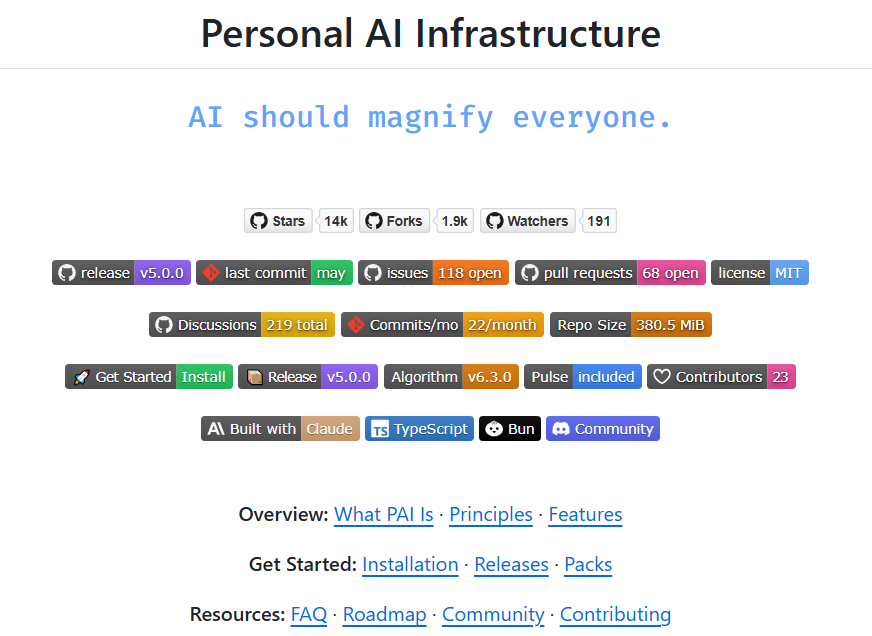 Personal AI Infrastructure 项目截图