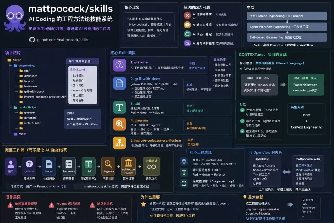 mattpocock/skills 工作流方法论