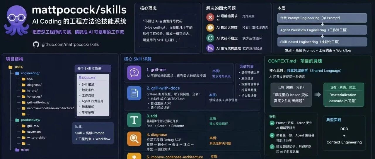 mattpocock/skills 方法论图解