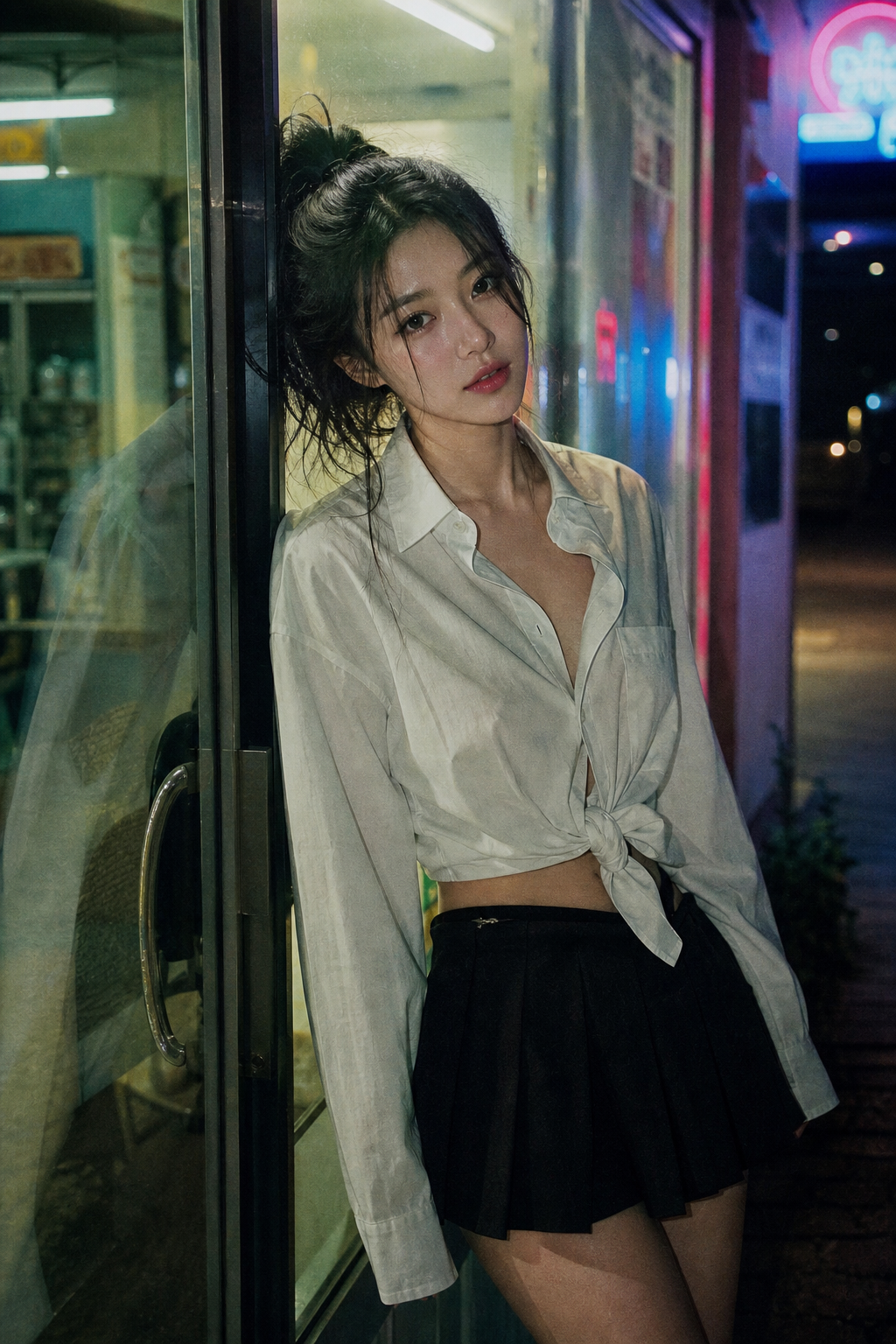便利店夜景人像